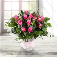 Dozen Long Stemmed Pink Roses